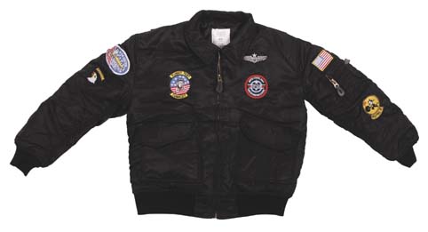 Children pilot jacket CWU-45 with patches