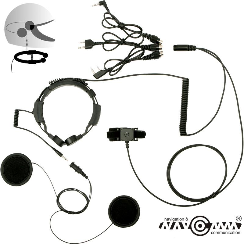 Headphone set with throat mic LGF-22H