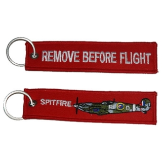Keyring "REMOVE BEFORE FLIGHT" SPITFIRE