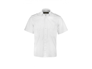 Pilot short sleeve shirt white